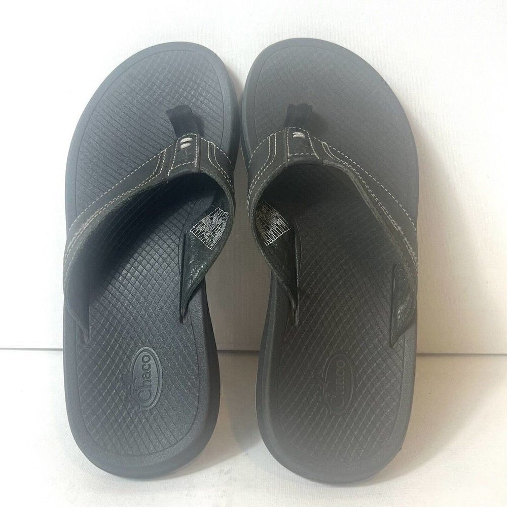 Chaco Classic Men's 8 Black Thong Summer Beach Sandals Slip On Casual Flip Flops